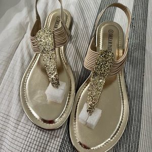 Size 11 Gold sandals